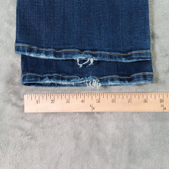 BKE Payton Jean Women's 33x28, Tag30x29.5 Distressed Bootcut Blue Stretch Denim - Picture 10 of 13